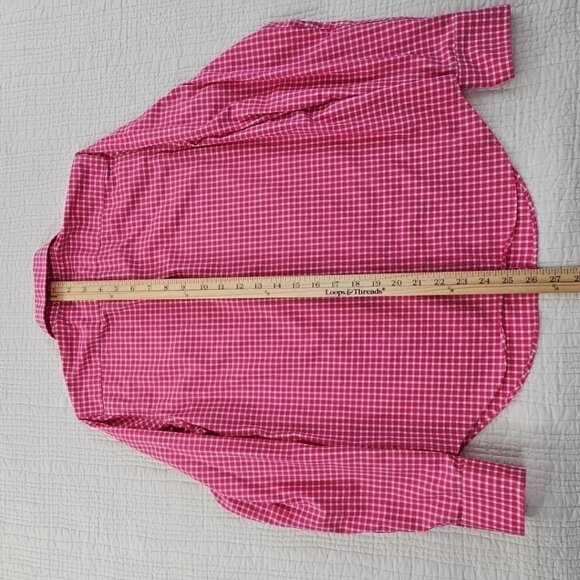 Lauren Ralph Lauren Green Label Shirt Women's Small Pink Check Long Sleeve EUC - Picture 15 of 16